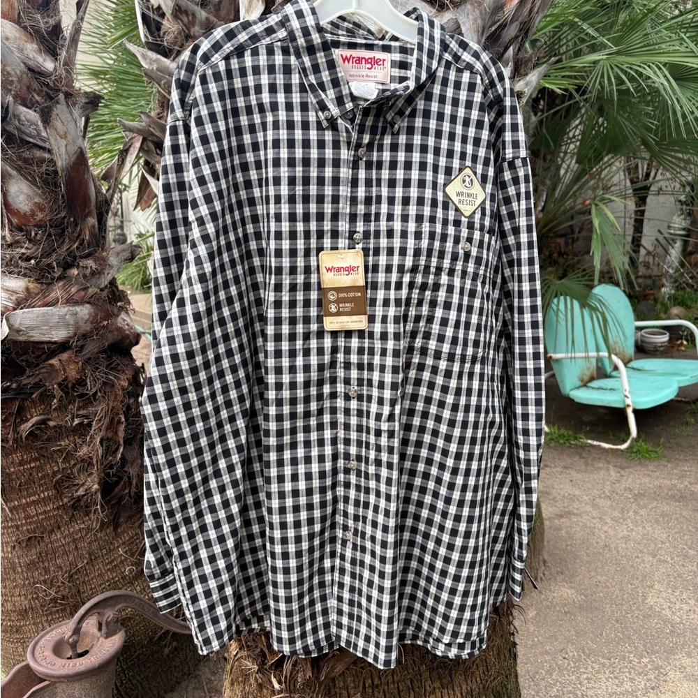 Wrangler Monochrome Plaid Men's Shirt